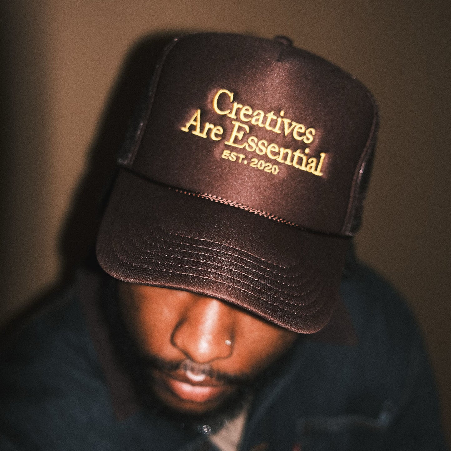 Brown/Yellow TRUCKER Hat