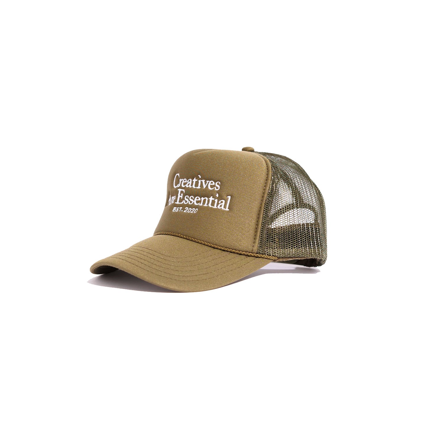 Olive/White TRUCKER Hat