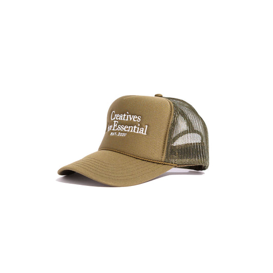 Olive/White TRUCKER Hat