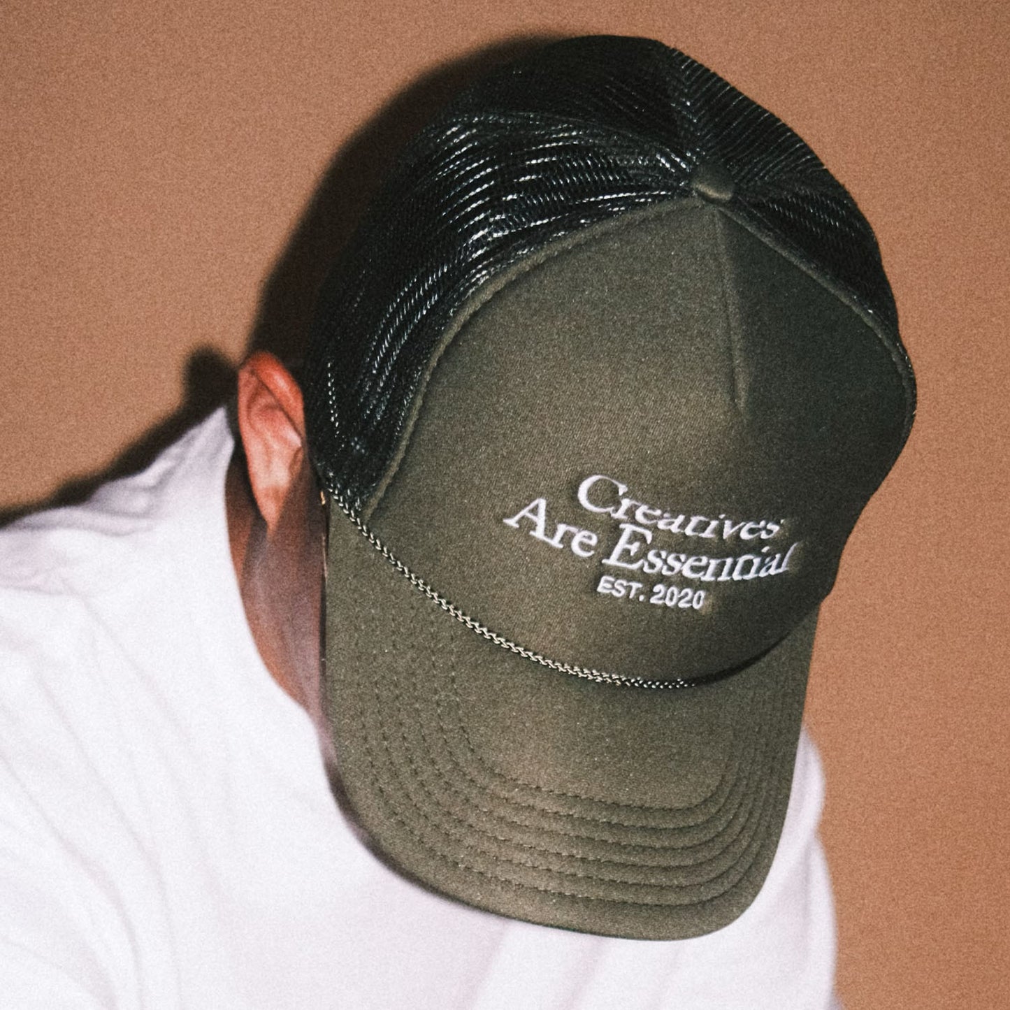Olive/White TRUCKER Hat