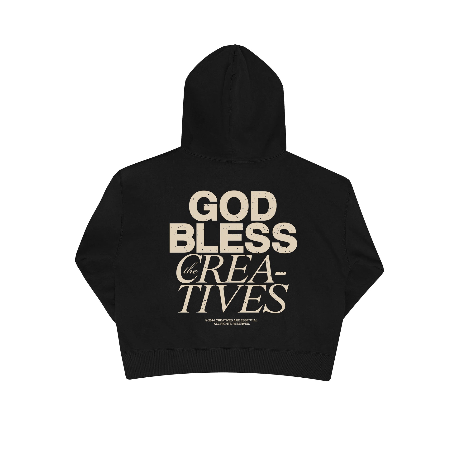 Black GOD BLESS Hoodie – Creatives Are Essential